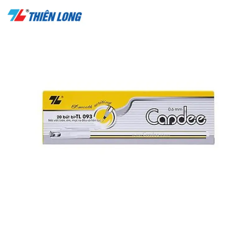 Hộp 20 Chiếc Bút Bi Nến Candee TL 093 Mực Xanh Đen 3