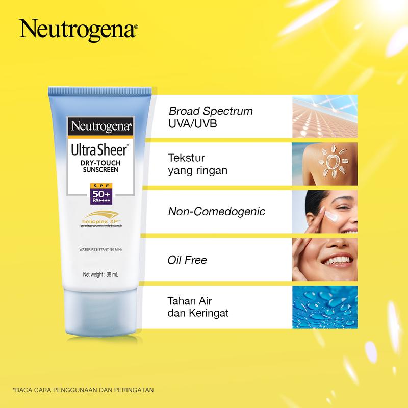 NEUTROGENA Ultra Sheer Dry 88ml - Touch Sunscreen SPF 50 - Sunblock Wajah 4