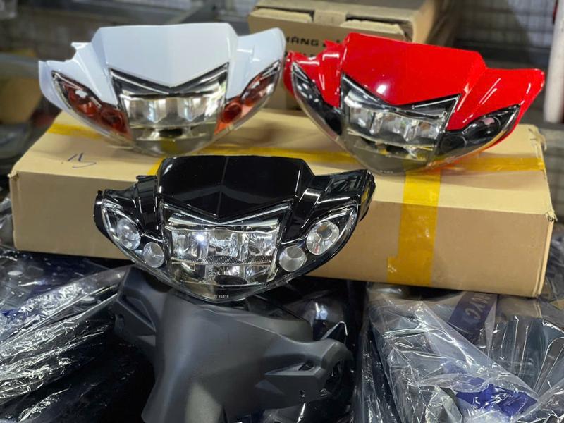 Đầu đèn 2 tầng lắp Sirius 50-110cc hàng full keo chống nước TẶNG DEMI+CHÂN H4 Phụ Kiện