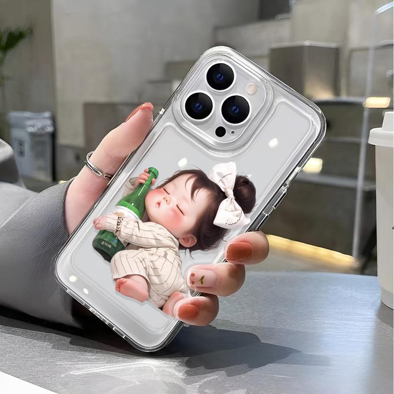Product Introduction of Ốp Không Gian Trong Suốt, Dành Cho iPhone 16 Pro Max, 11, 15promax, 14, 13, 12, 7Plus, X, XS Max, 8, 7, Thiết Kế Cô Gái Ngủ, Ốp Chống Sốc 2