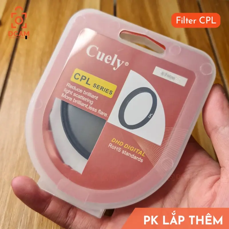 FILTER CPL kính lọc đường kính phi 40,5mm 43mm 49mm 52mm 55mm 58mm 62mm 67mm 72mm 77mm 82mm 2