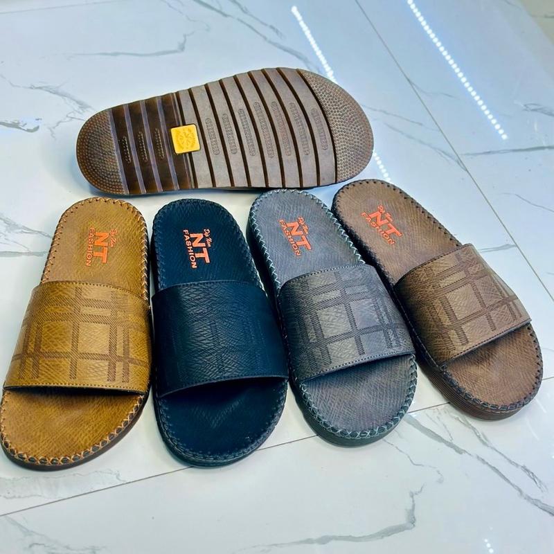 DocTor Dép Nam Da Thật Quai Ngang CaRo Chống Trơn Chống Thấm Khâu Quay Liền Đế 2024 Slipper DéP Nam Nhung Jean Size 38-44 Thích Hợp Đi Chơi Dạo Phố Công Việc Thường Ngày