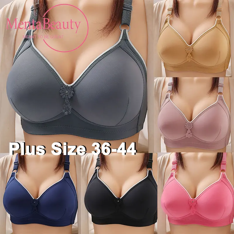 Women's push up bra  without magnetic or steel ring, three row buckle, comfortable underwear