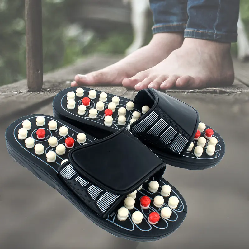 Massage Slippers Foot Therapy Men's and Women's Health Care Foot Sole Massage Acupoints Indoor Home Sandals Slippers Health Shoes