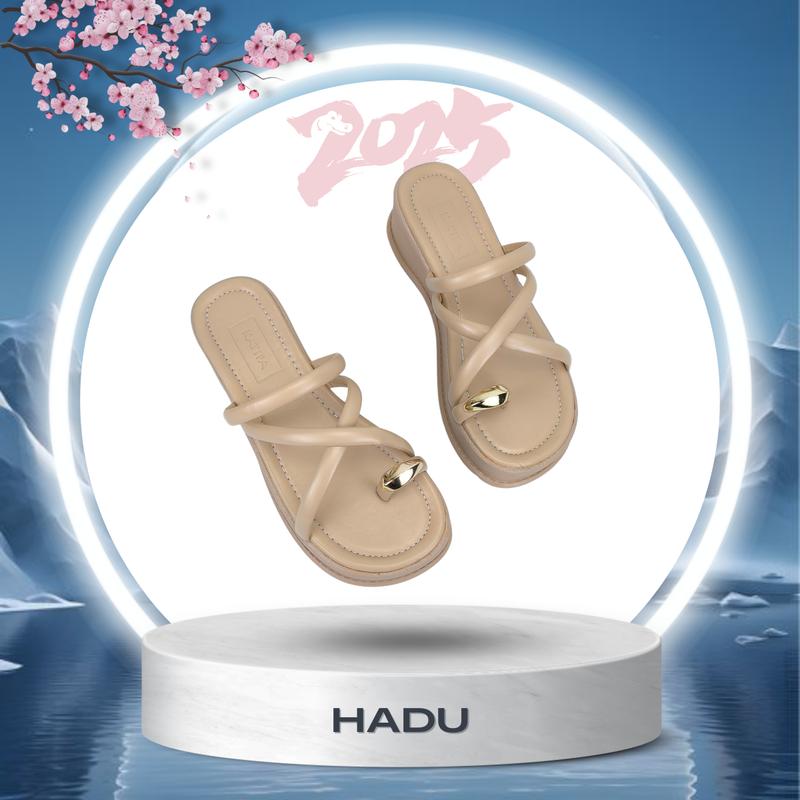 Dép Thời Trang Nữ Quai Xỏ Ngón Đế Xuồng 5P KATIFA K507D Da PU Êm Mềm, Bảo Hành 12T Women shoes