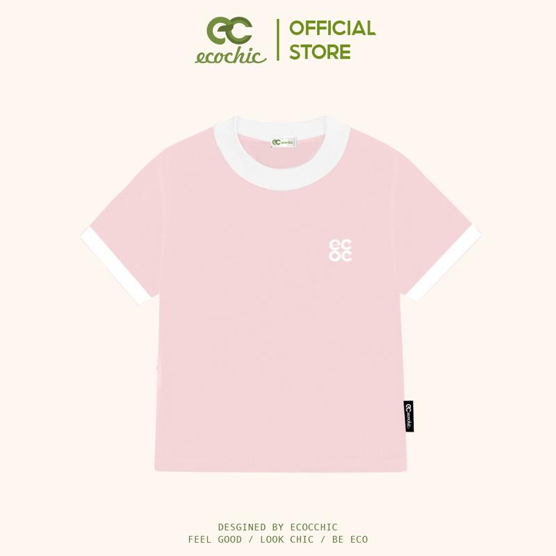 Áo Baby Tee EC Thêu Ngực ECOCHIC B014 Local Brand Chính Hãng Unisex Nữ Form Ôm Fit Body Premium Cotton Cổ Tròn
