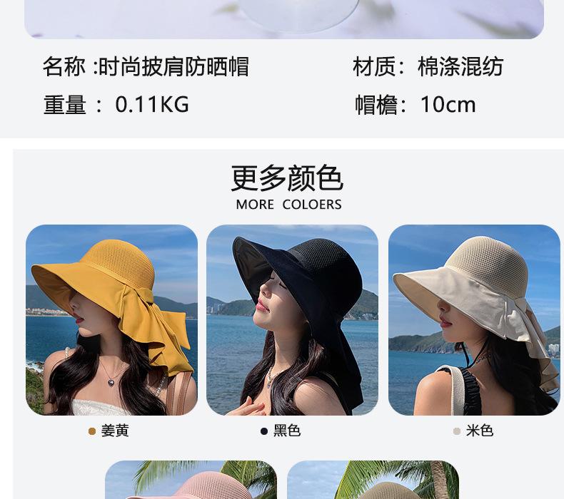 Product Introduction of Summer Wide-Brim Bucket Hat UV 50+ Sun Protection with Detachable Face Cover |   Foldable & Sweat-Proof Design for Beach Hiking Travel Accessories 11