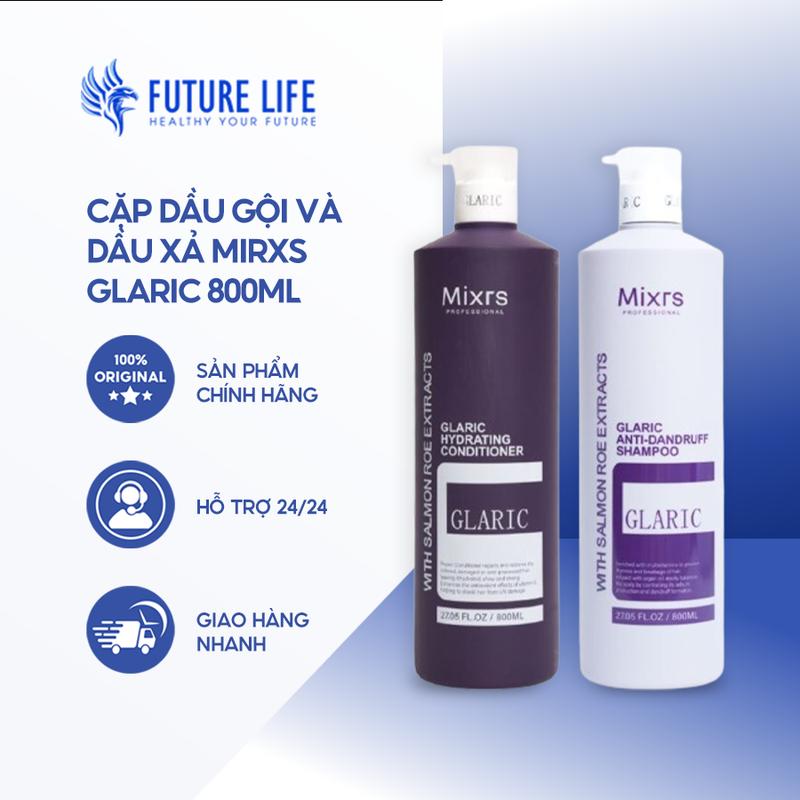 Cặp dầu gội và dầu xả Mixrs Glaric 800ML 0