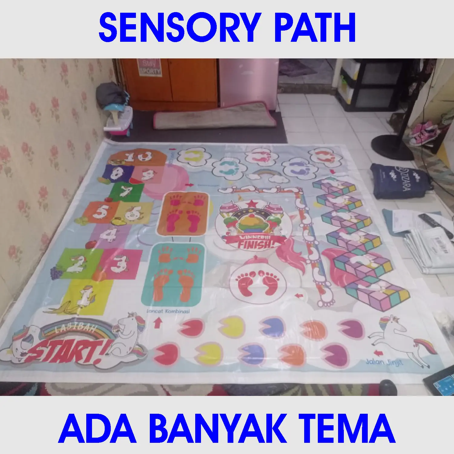 Mainan Edukasi Edukatif Anak Sensory Path Space Engklek