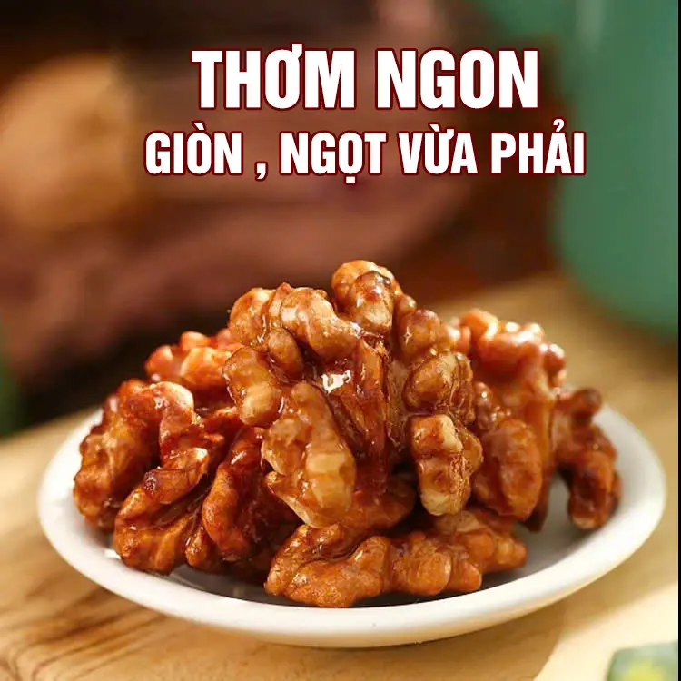 Hạt Óc Chó Mật Ong Không Đường Bổ Xung Dinh Dưỡng, Túi 500gram Snack Foods  Ăn Vặt 1