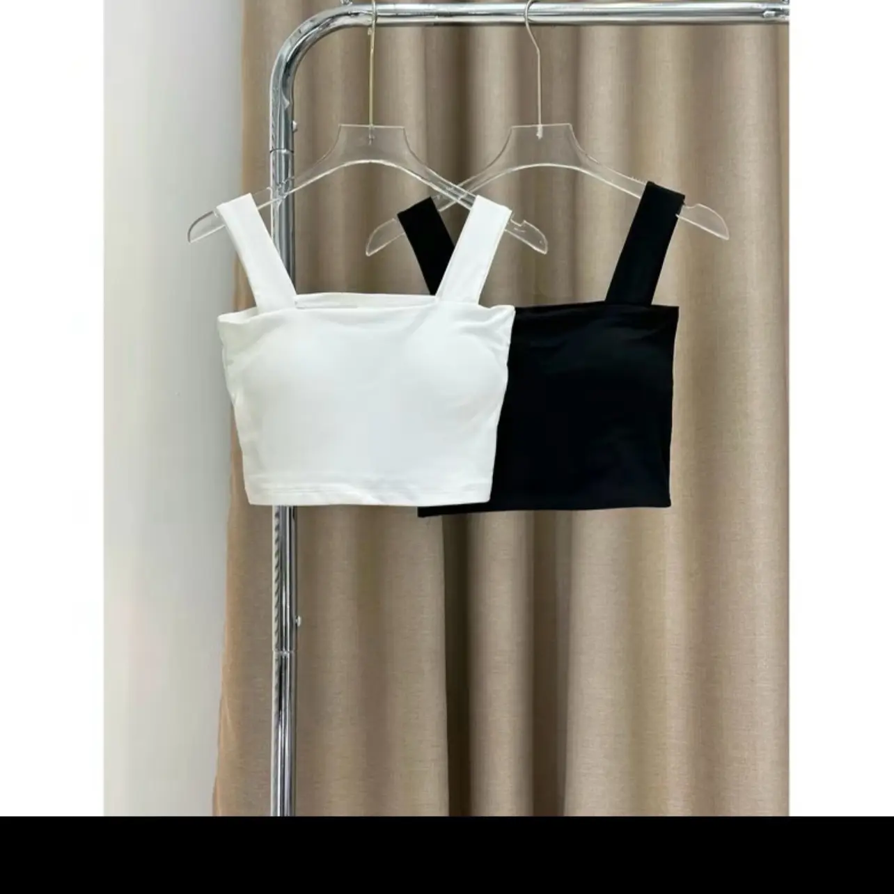Áo crotop co dãn kèm mút sẵn, 2 dây bản to, nhiều màu sắc - Nữ - Women áo khoác  bbr