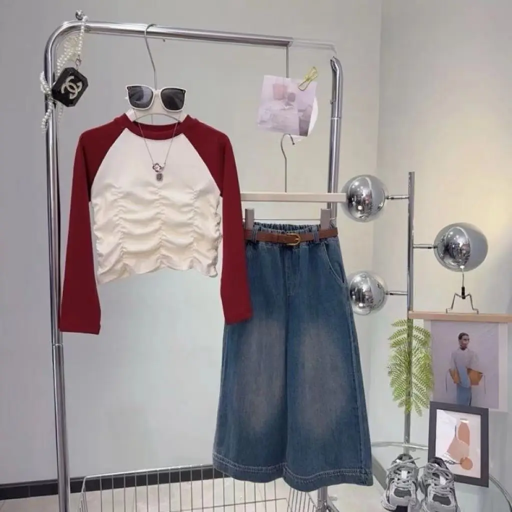 Set bộ quần Jean’s +áo phông cho bé gái từ 18-43kg đồ quần áo