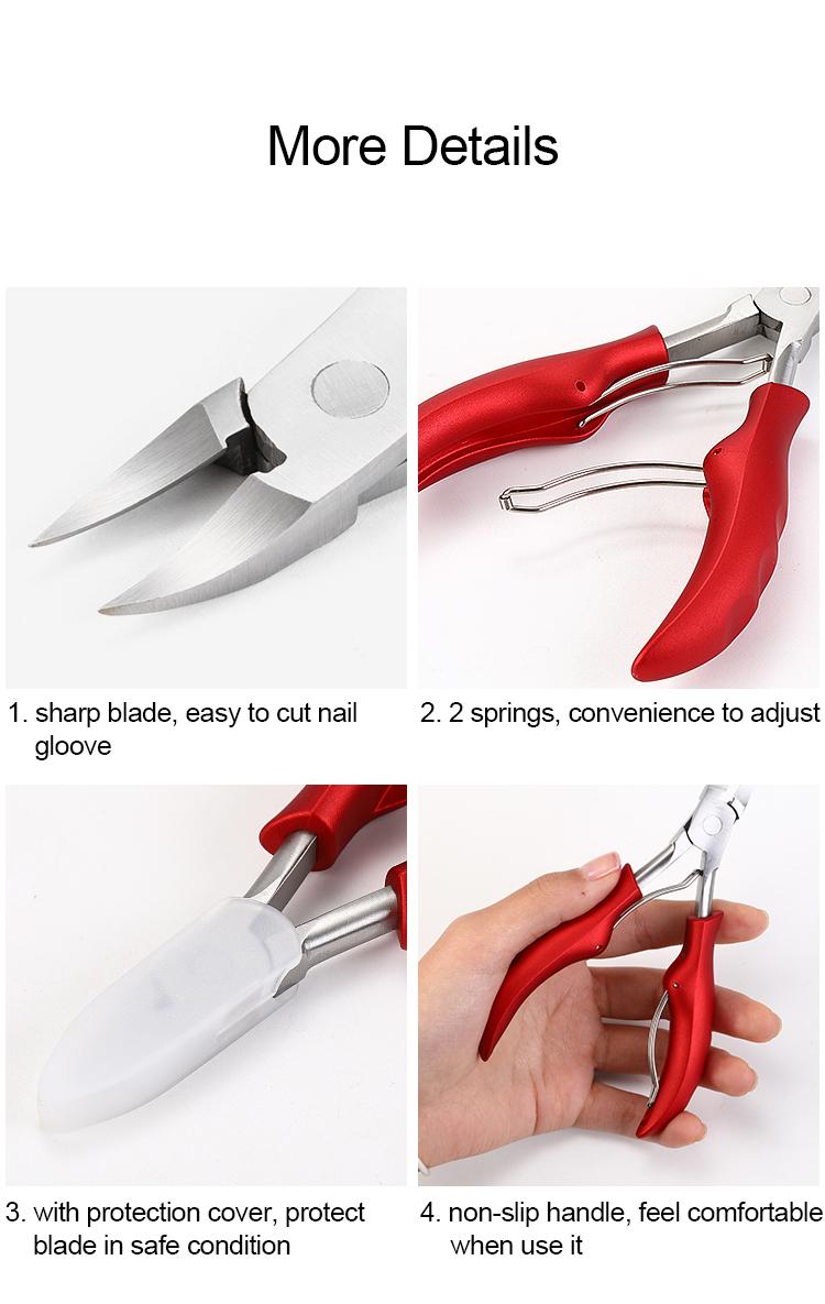 Product Introduction of Professional Nail Clippers Podiatry Correction Nippers Cuticle Cutters Cut Paronychia Pedicure Manicure Hand Foot Care Tool Stainless 11
