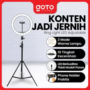 Goto [COD] Lumen Ring Light Stand Tripod Ringlight Lampu Selfie