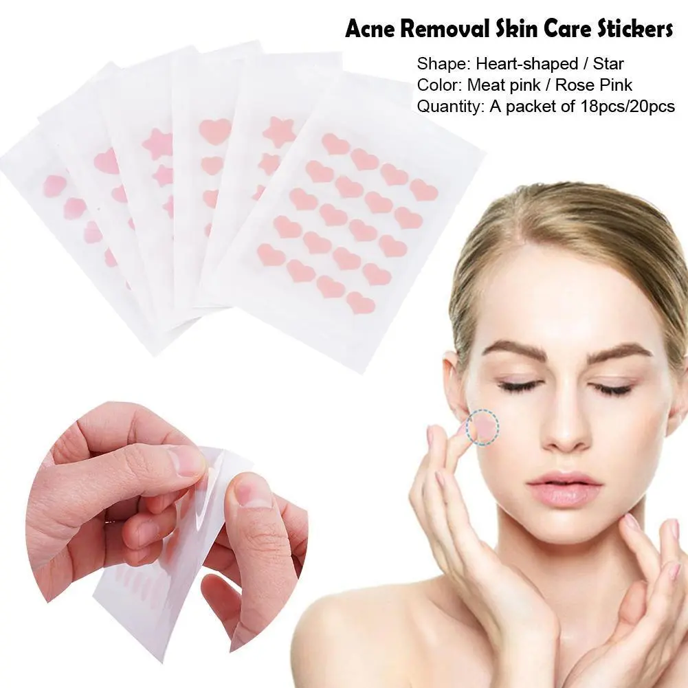 Hydrocolloid Acne Patch Cute Heart Shape Star Styles Pink Lasting Waterproof Daily Care Invisible Concealer Sticker
