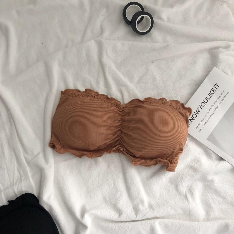 Product Introduction of Beauty Back Invisible Bra Female Strapless Bra Student Style Korean Style Anti-Exposure Tube Top without Steel Ring 7