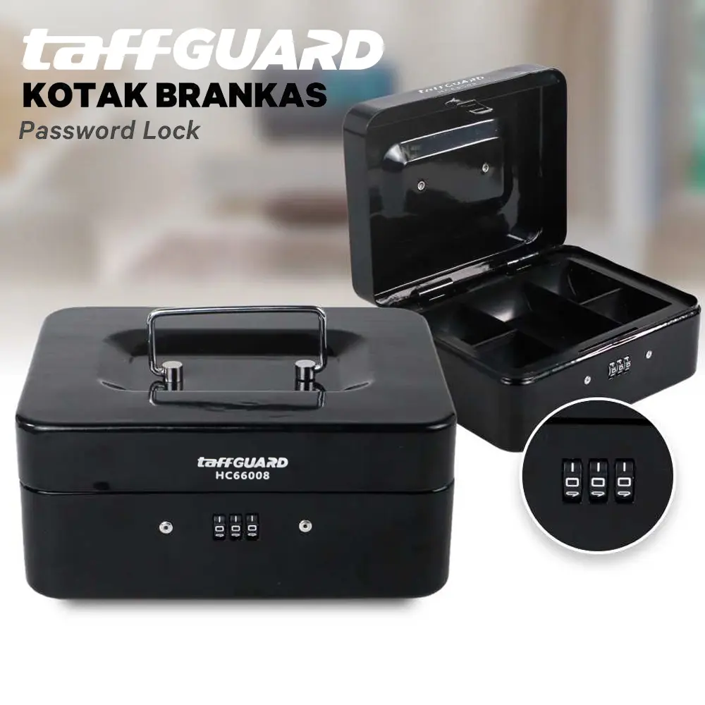 TaffGUARD Kotak Uang Brankas Dokumen Password Lock 20x16x9CM