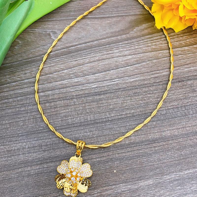 Kiềng dẻo kèm mặt cao cấp Women Dây Chuyền Trang Sức 5