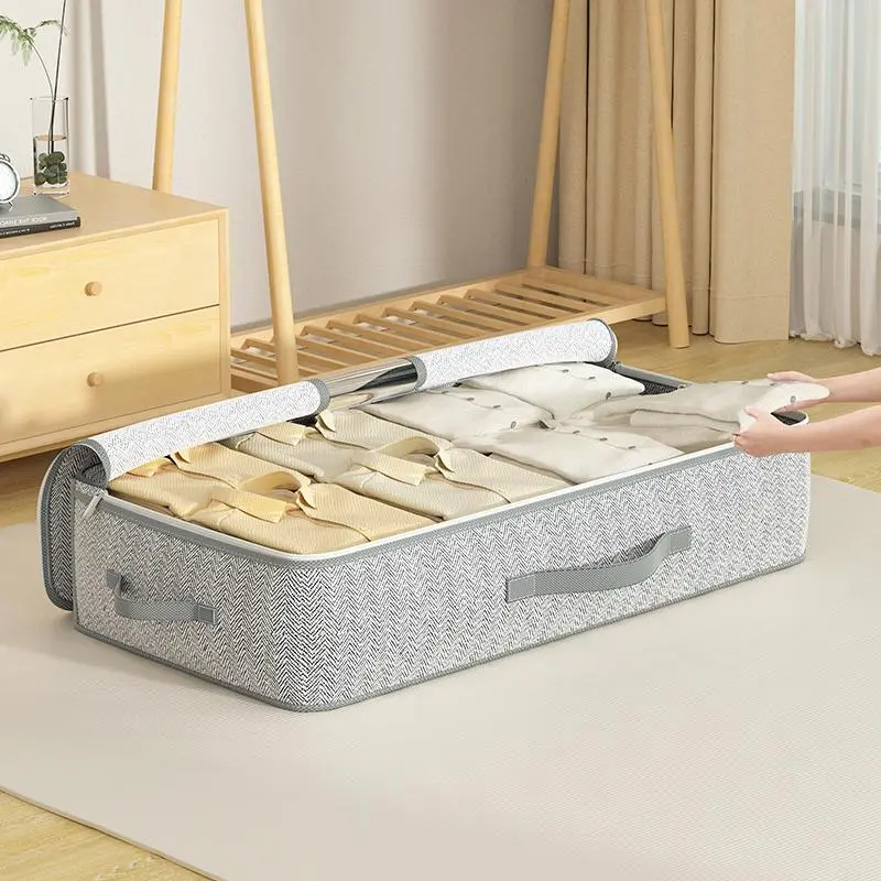 Under Bed Clothes Storage Bag, 1 Count Durable Large Capacity Quilt Storage Bag, Space Saving Bag, Household Storage Organizer for Bedroom, Cozy Bedroom Accessories, Bedroom Accessories, Home Essentials, Summer Essentials, Space Saver Bags 3