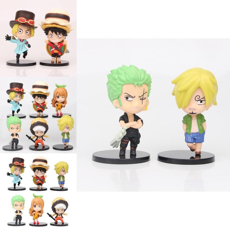 One Piece Pvc Figurine Set 10 11cm 6 Piece Collection Sabo Luffy Sanji Zoro Nami 4