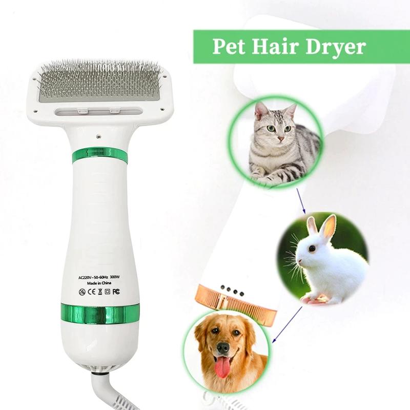 Product Introduction of Sisir Pengering Bulu Hewan Anjing Kucing 2 in 1 Pet Grooming Brush Dryer Dog Cat Multifunction 2in1 Electric Pet Grooming Dryer Pet Hair Dryer sisir hewan Dog Cat comb Praktis 10