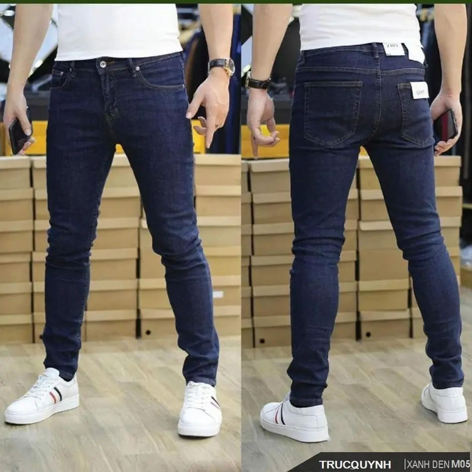 Quần jean nam cao cấp chất Jean co dãn 4 chiều vải cực đẹp form chuẩn dáng skinny chuẩn_JEANNCD212 Menswear Pants Có Túi