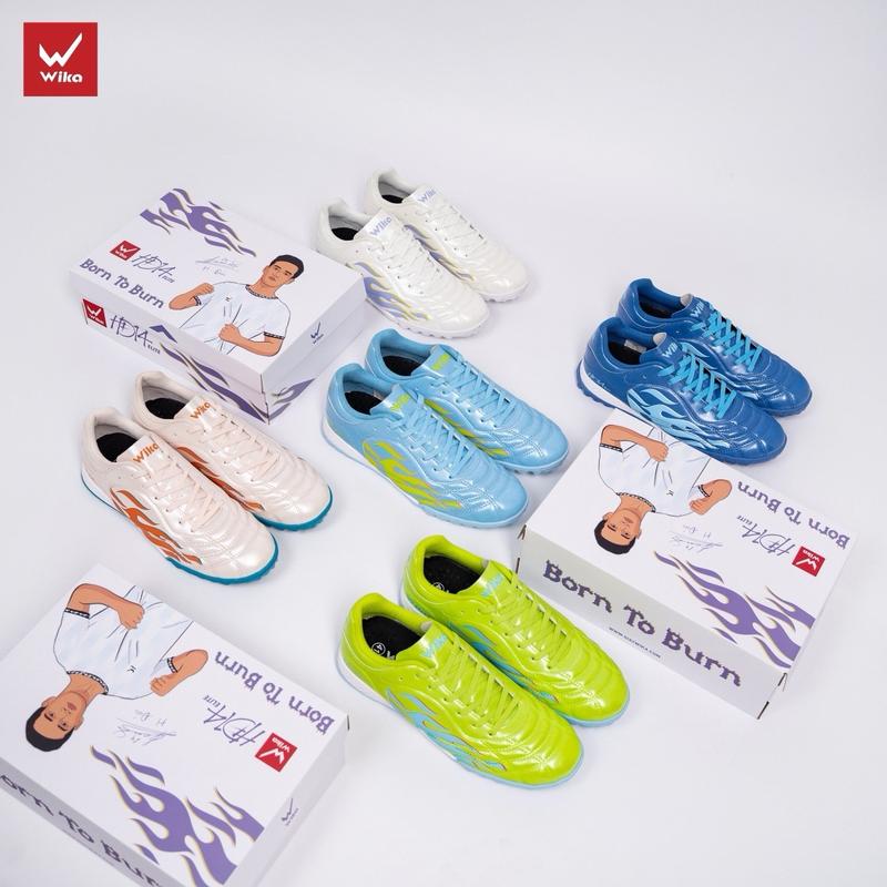 Giày bóng đá Wika Hoàng Đức 14 Elite [Tặng kèm Túi rút + Tất dệt kim + Bình xịt khử mùi] Sneaker Sport Cao Su Bi