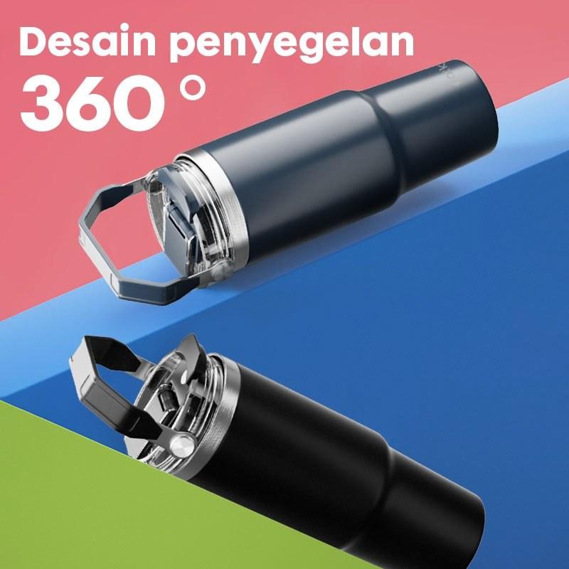 【Medan Ready Stock】Eatkit Tumbler Minum Stainless Steel 900ml Handle 2in1 Vacuum Insulated Portable Thermos Tahan Panas termos vakum