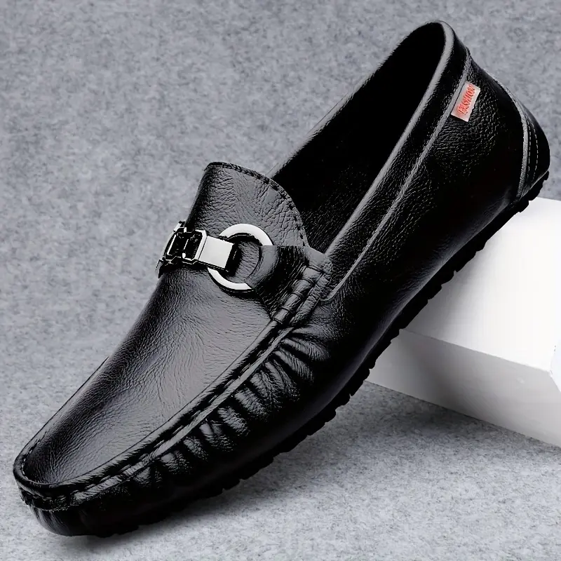 Comfort Master Men's Loafers - Soft Split Cow Leather Upper, Non-Slip Rubber Sole, Lightweight, Breathable, Comfy Daily Walking Shoes for Casual Occasions Boy Footwear