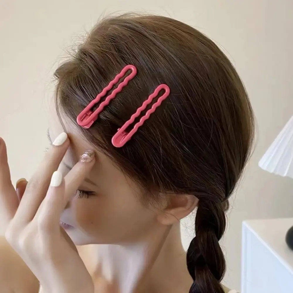 Elegant Alloy Candy-colored Cute Hairpin Solid Color Hair Accessories Simple Hairclip