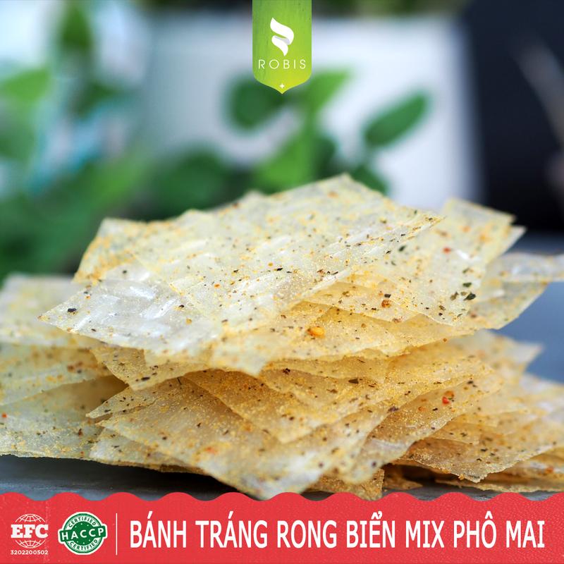 Xâu Bánh tráng Robis ăn vặt siu ngon. Đồ ăn vặt Snacks Food mứt  chuối 5
