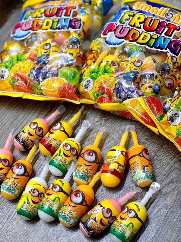 Thạch Trái Cây Minion gói 840gr (24 cái)- Thạch Dừa Cho bé/ Thạch Rau Câu/Pudding - Đồ Ăn Vặt Ruvask 2