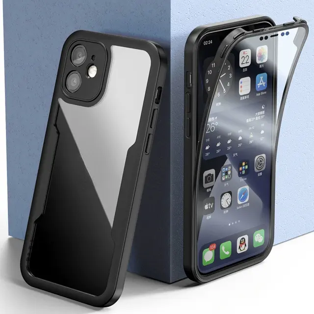Ốp Trong Suốt, Hai Mặt 360, Tương Thích Với iPhone 15, 14, 13, 12, 11, 16 Pro Max, XR, X / XS, 7 / 8P, SE3, Ốp Trong Suốt, Chống Sốc, Bảo Vệ Camera Ốp Cứng Trong Suốt, Dành Cho Dòng iPhone 7