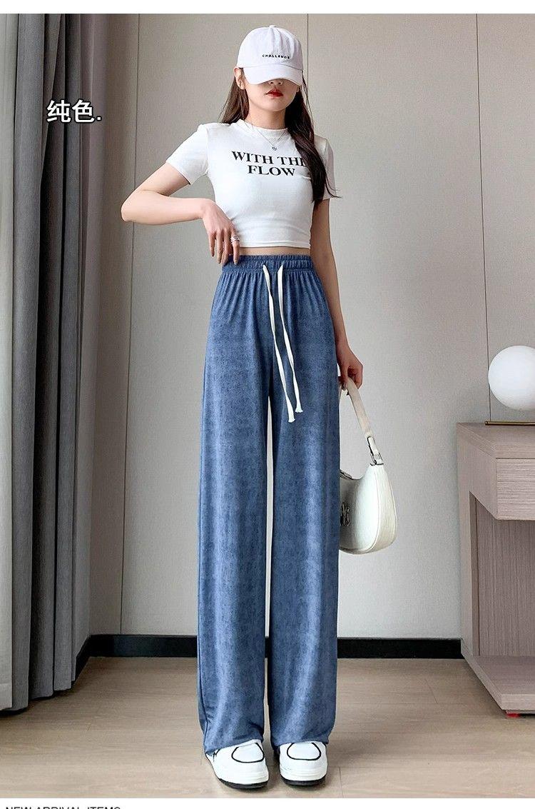 Product Introduction of Quần Jean Ống Rộng, Chất Liệu Lụa Ngầu Dành Cho Nữ, In Hoa Sang Trọng, Cạp Cao, Quần Áo Liền Quần Thường Ngày Dáng Rộng Vừa Vặn, Phiên Bản Mỏng Vừa Vặn, Bó Sát, Quần Denim Ống Đứng, Mùa Hè 2024 22