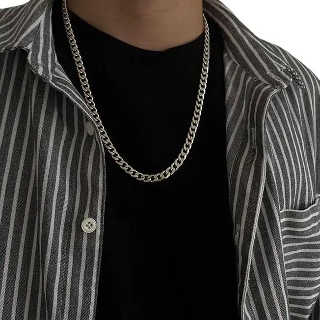  Dây Chuyền Nam Nữ Chuỗi Trơn Basic Màu Bạc - Vòng Cổ Chuỗi Trơn Vừa Unisex Đơn Giản Đẹp Thép Không Gỉ PTDCNA15 3T Titan Chain Titan Chain Jewelry Trang Sức 