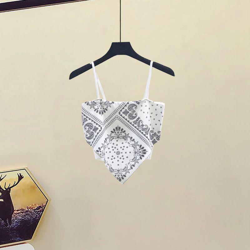 Product Introduction of Hi Mia's Shop | plus Size Women's Clothing Summer Suit Women 2024 New Western Style Youthful-Looking Slim Shirt Small Sling Wide Leg Pants Three-Piece Set 20