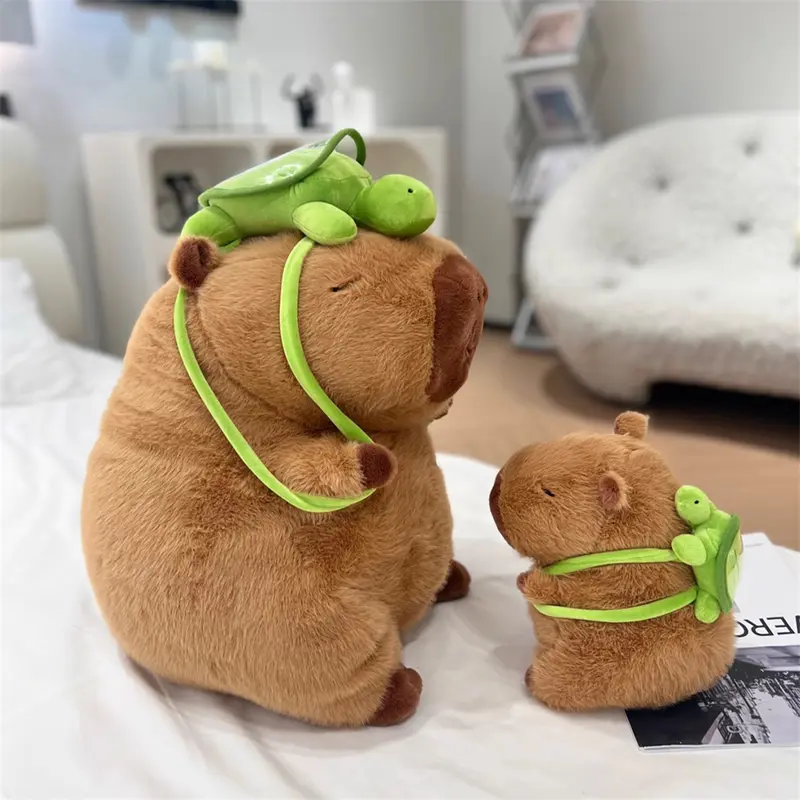 Đồ Chơi Búp Bê Nhồi Bông, Thiết Kế Chuột Lang Nước, Hoạt Hình Dễ Thương, Có Rùa, Dành Cho Trẻ Em, Búp Bê Thú, Thích Hợp Cho Giáng Sinh, Năm Mới, Sinh Nhật, Phục Sinh Và Quà Tặng Năm Mới gấubông capybara 4