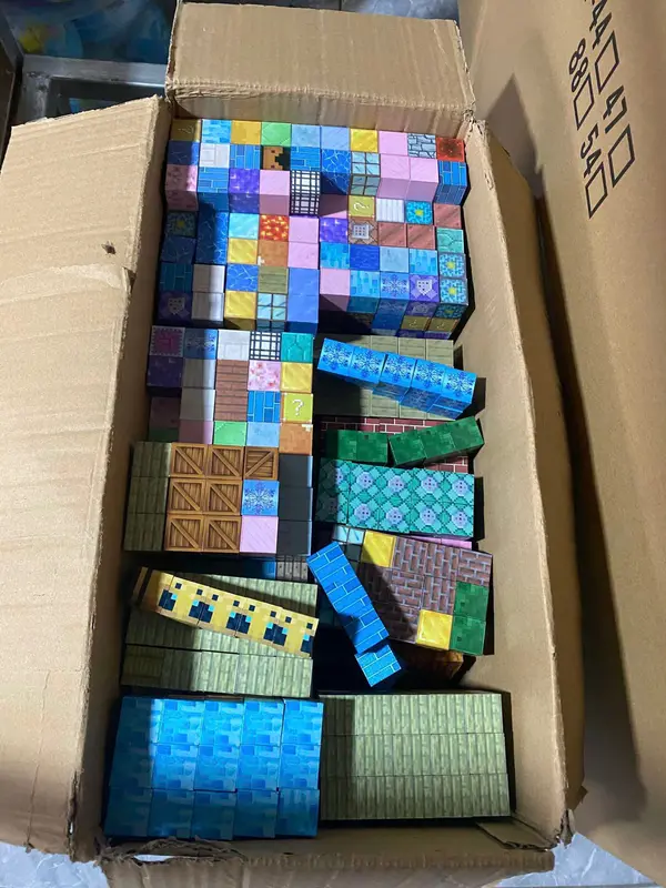 khối nam châm minecraft,Mô hình lắp ráp minecraft từ các khối nam châm 3