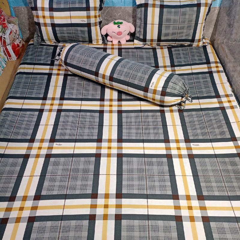 Bộ ga thun HQ SỌC Xám vàng( bộ 4 món gồm : 2áo nằm ,+ 1 ga nệm +1 áo ôm ) chất thun thoáng mát,dày mịn, chân nệm từ 5-10-15-20cm. áo 50×70 ghi chú shop . Chỉ giặt tay Vietnam chăn