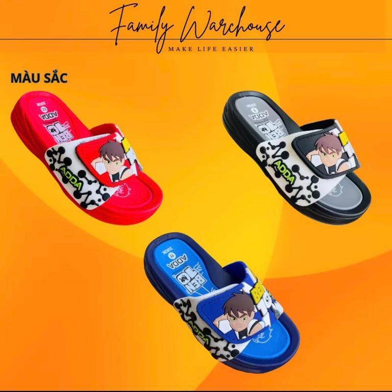  ￼Dép Lê Trẻ Em ADDA 31R5VK - Dép Quai Ngang Ben 10 Êm Chân Chống Trượt Hàng Chính Hãng 