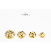 Gambar Torenda Kancing Jepang Emas Grosir Gold Button Motif Swirl Wind / Pcs - 15mm dari Torenda Kota Administrasi Jakarta Pusat 3 Tokopedia