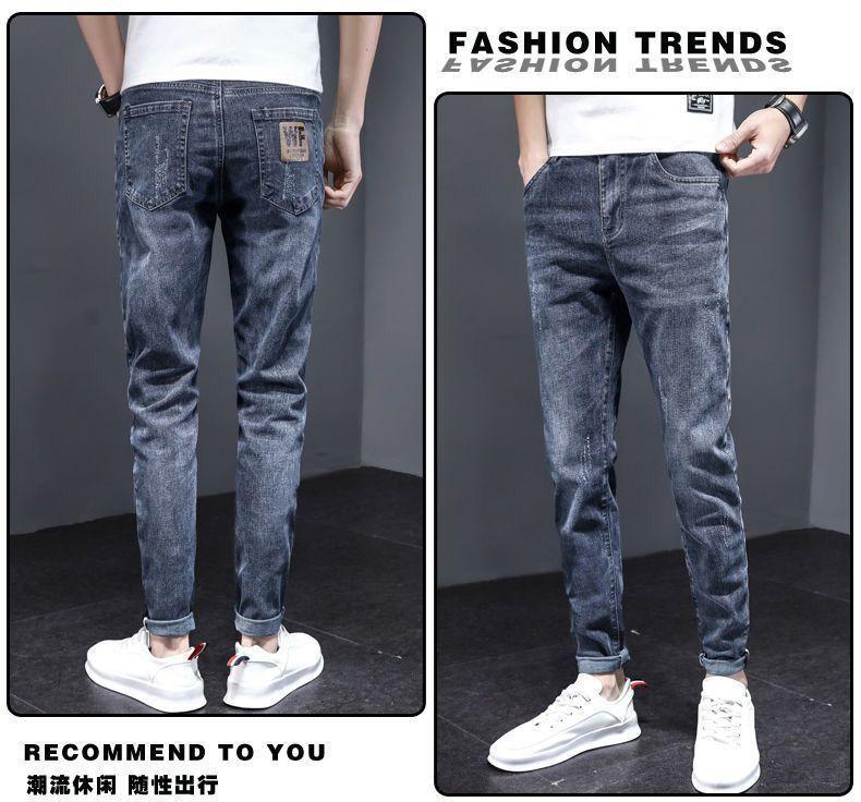 Product Introduction of Quần Jean Nam, Hợp Xu hướng, Dáng Ôm, Quần Mỏng, Bộ Sưu Tập Xuân Thu Mới 2024, Phong Cách Hàn Quốc, Co Giãn, Quần Dài Thường Ngày Pants 8