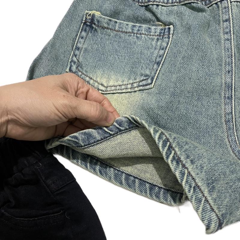 Quần jean đùi màu bụi cá tính hot trend cho bé gái 17-30kg 5