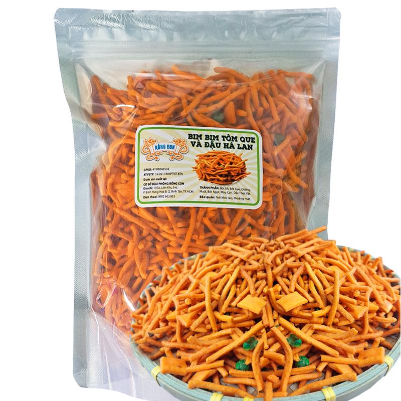 Snack Bim Que & Đậu Hà Lan 500gram | Ăn vặt Rồng Con Food Thức Ăn Bim Bim Sen Củ Sen Hạt Sen
