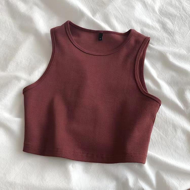 Product Introduction of Quần Áo Nữ, Phong Cách Instagram Châu Âu Và Mỹ Áo Vest Cropped Mùa Hè, Phong Cách Bm Người Nổi Tiếng Trên Internet Quốc Tế Thương, Cạp Cao, Bó Sát, Dáng Ôm, Ngắn, Không Tay, Mặc Trong Cho Nữ Top Women Trắng 19