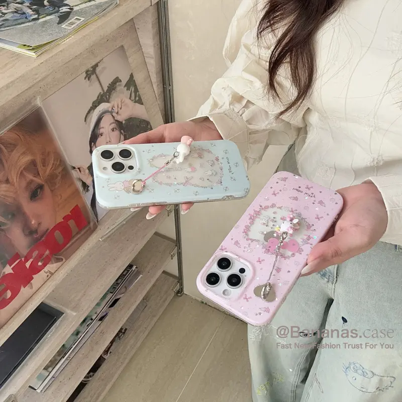 Ốp Điện Thoại Mềm Macaron Màu Kẹo Họa Tiết Thỏ Hoạt Hình Dễ Thương Cho iPhone 16 15 14 13 12 11 Pro Max X XR XS 8 7 Plus SE2020 Ốp Lưng Mềm Bán Trong Suốt Lấp Lánh 2