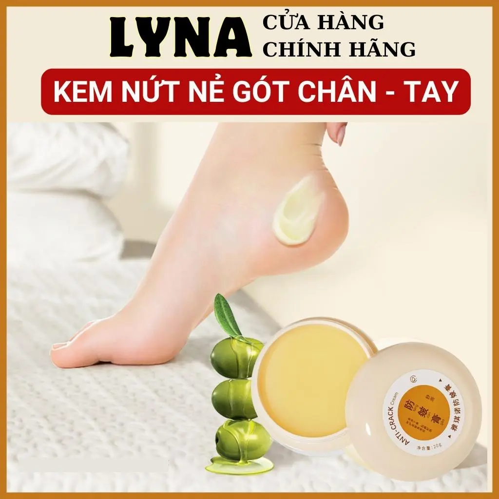 Kem nứt khô gót chân tay môi 20g LYNA COSMETICS - Hộp vàng