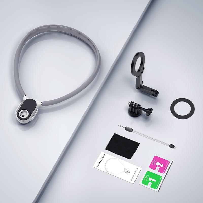 Product Introduction of Magnetic Neck Hanging Phone Holder, Neck Phone Holder, POV/Vlog Selfie Holder, Hands-Free Phone Neck Holder for Video Recording Compatible with Smartphone 8