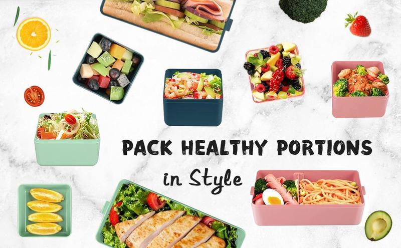 Product Introduction of [Pisuz Way] Kitchen 1400ml Microwave Lunch Box Separate Dinnerware Food Storage Container Children Kids School Office Portable Bento Box Tableware 2