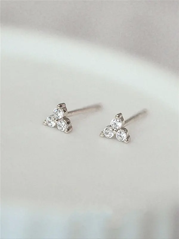 1 Pair Women's Elegant Rhinestone Decorated Stud Earrings, Casual Trendy Stud Earrings, Fashionable Jewelry for Women for Daily & Party Decoration 8